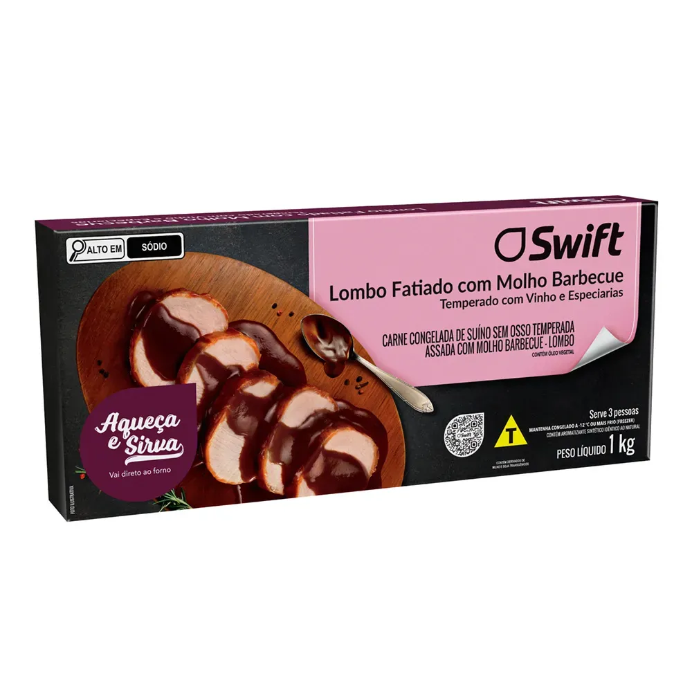 Lombo Suino Cozido com Molho Barbecue Swift 1KG