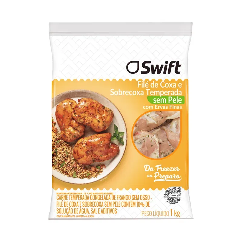 Filé de Coxa E Sobrecoxa Temperada Iqf Swift 1KG