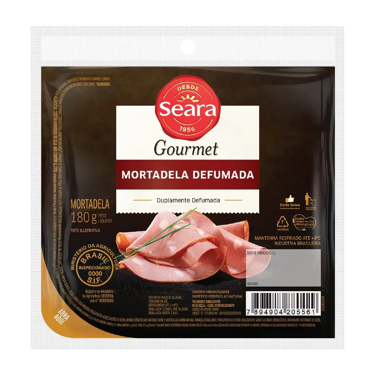 Mortadela Seara Gourmet 180G