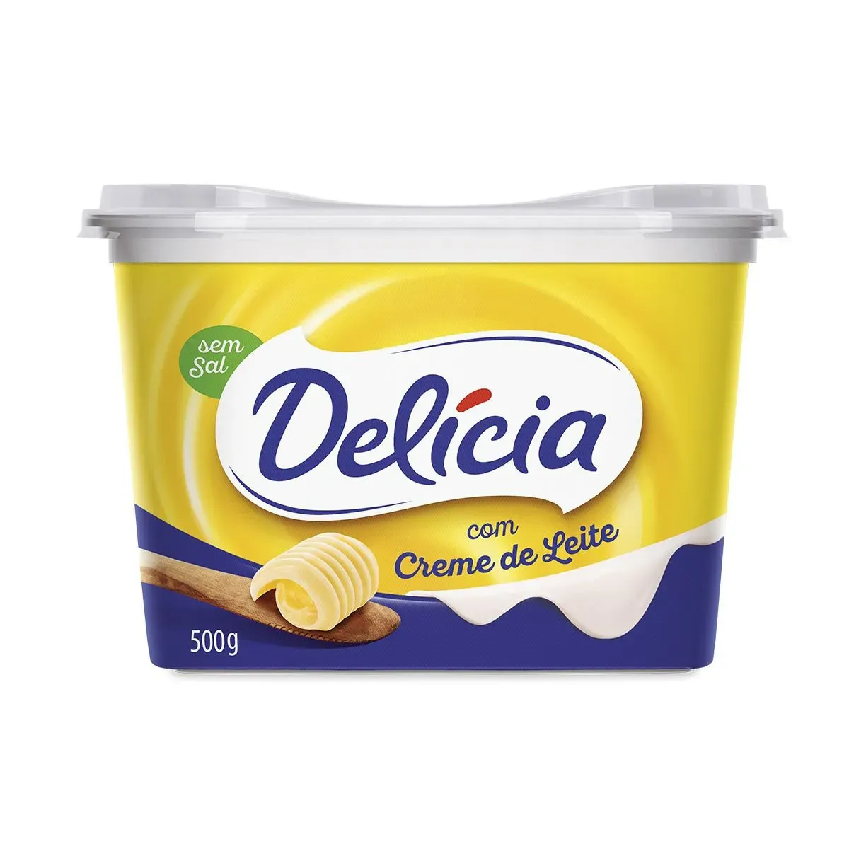 Margarina com Creme de Leite sem Sal Delícia 500G