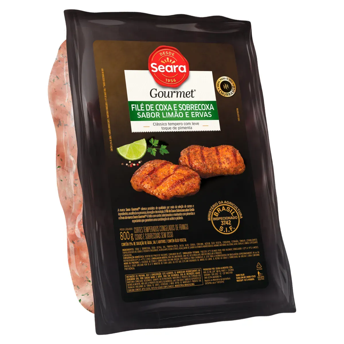 Filé Coxa/Sobrecoxa Temperado Seara Gourmet 800G
