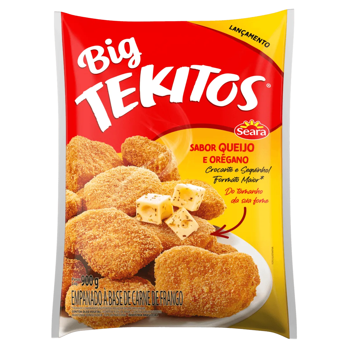 Empanado Frango Queijo Orégano Big Tekitos 900G