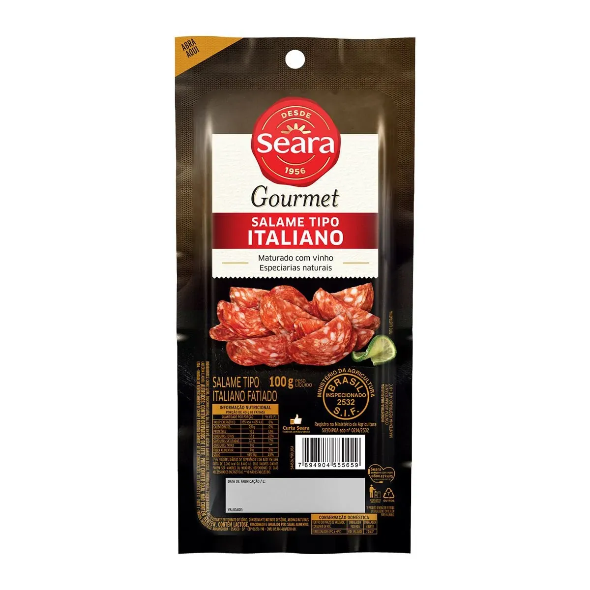 Salame Tipo Italiano Seara Gourmet 100G