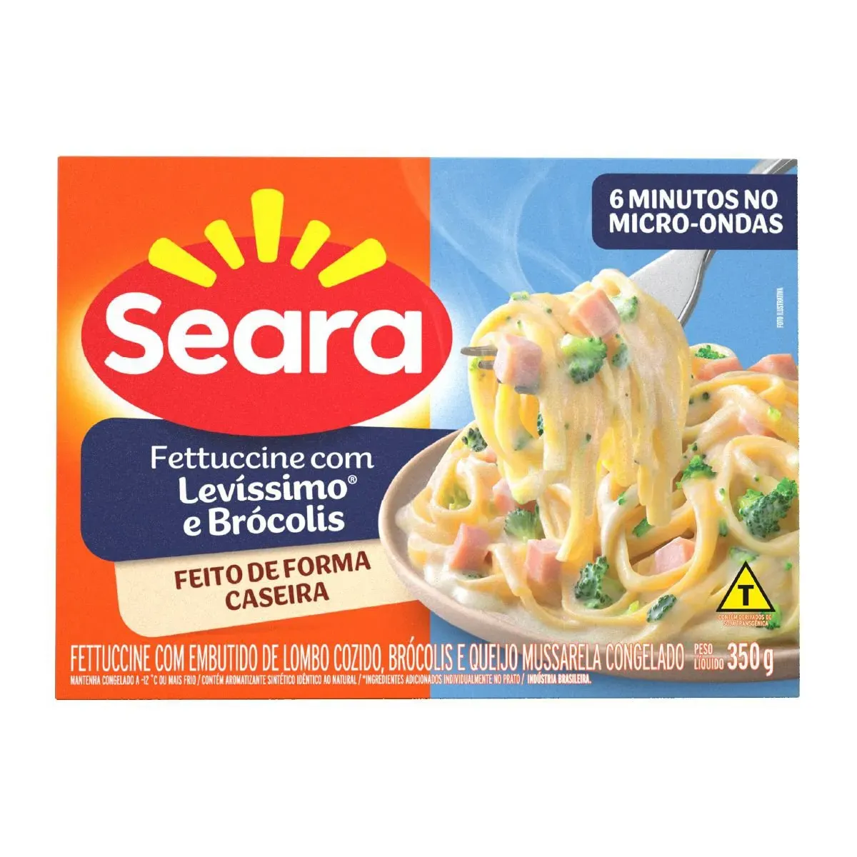 Fettuccine com Levíssimo e Brócolis Seara 350G