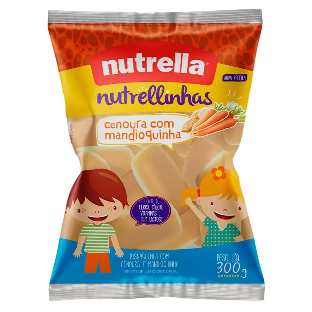Bisnaguinha Cenoura Mandioquinha Nutrella 300G