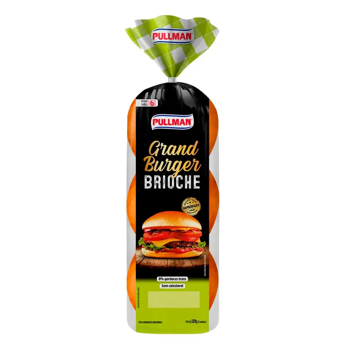 Pão Hambúrguer Brioche Pullman Grand Burger 520G