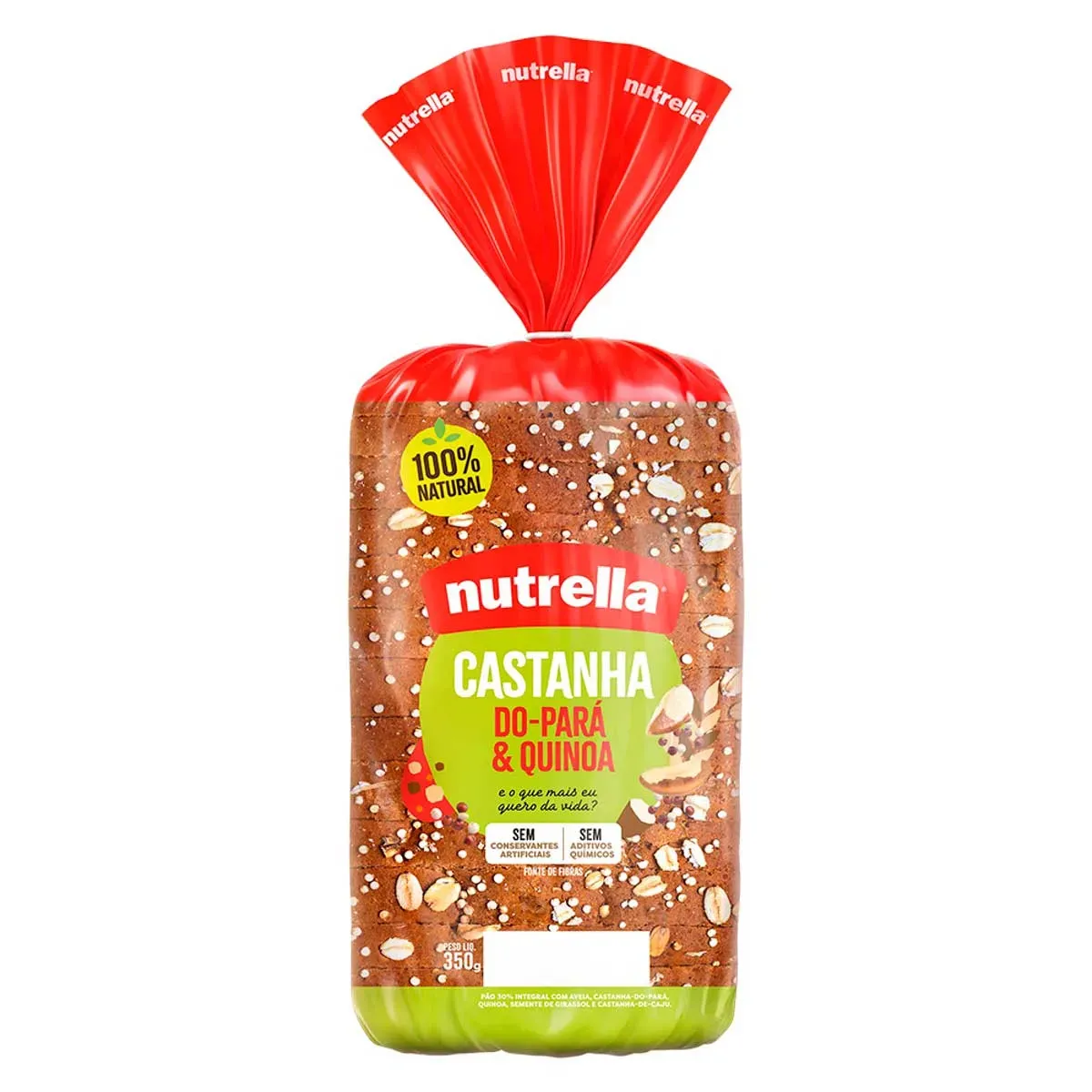 Pão Integral Castanha-do-Pará Quinoa Nutrella 350G