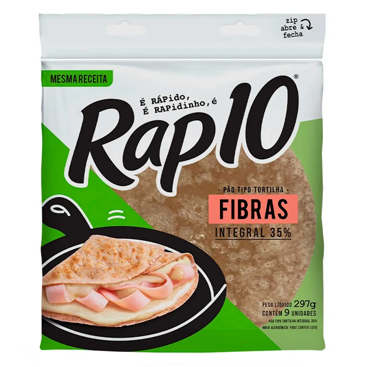 Pão Tortilha Integral Rap10 297G