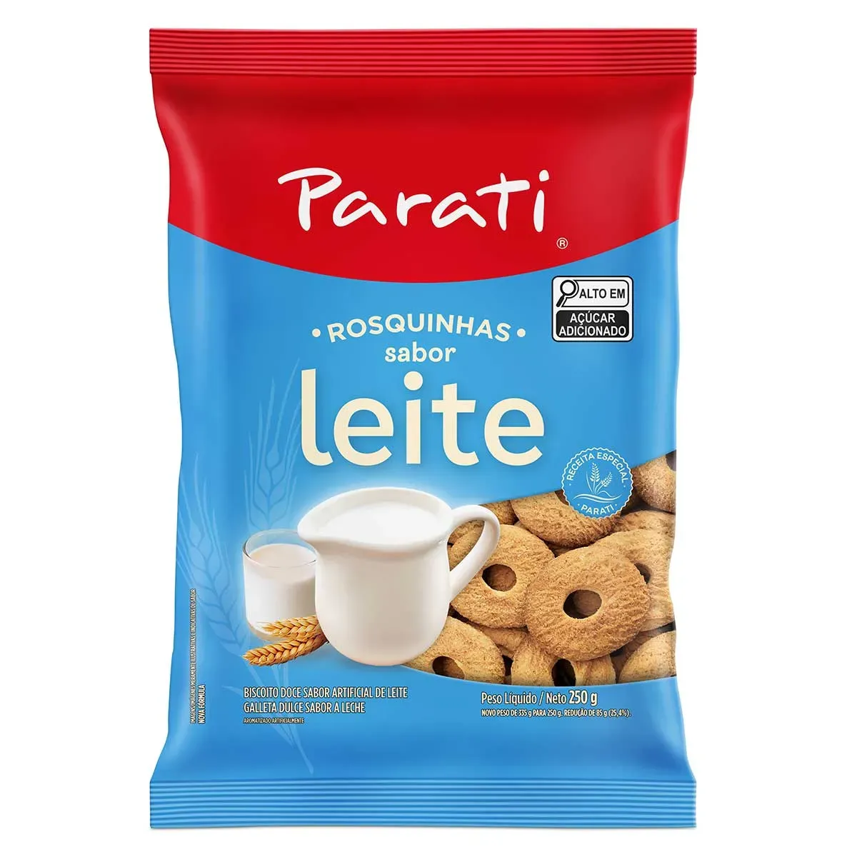 Biscoito Rosquinha Leite Parati 250G