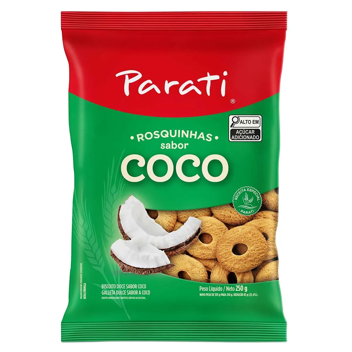 Biscoito Rosquinha Coco Parati 250G