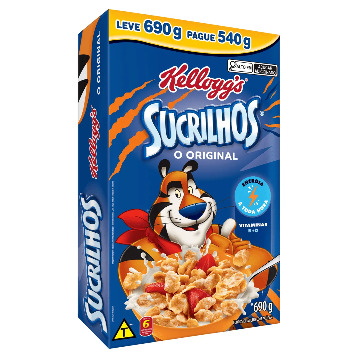 Cereal Matinal Flocos Milho Açúcar Kellogg's 540G