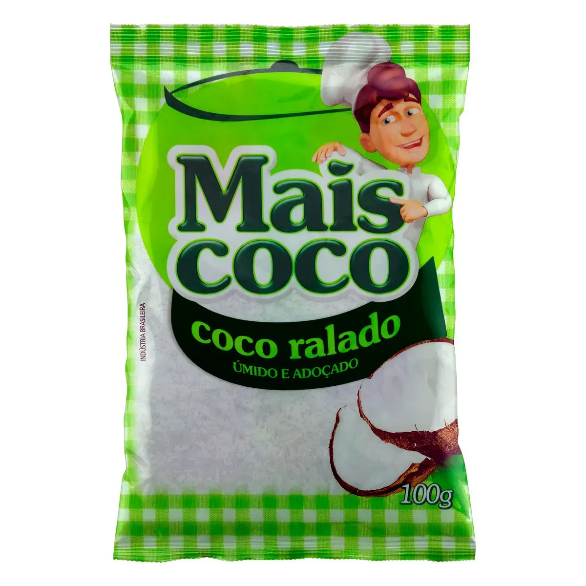 Coco Ralado Úmido Adoçado Mais Coco 100G
