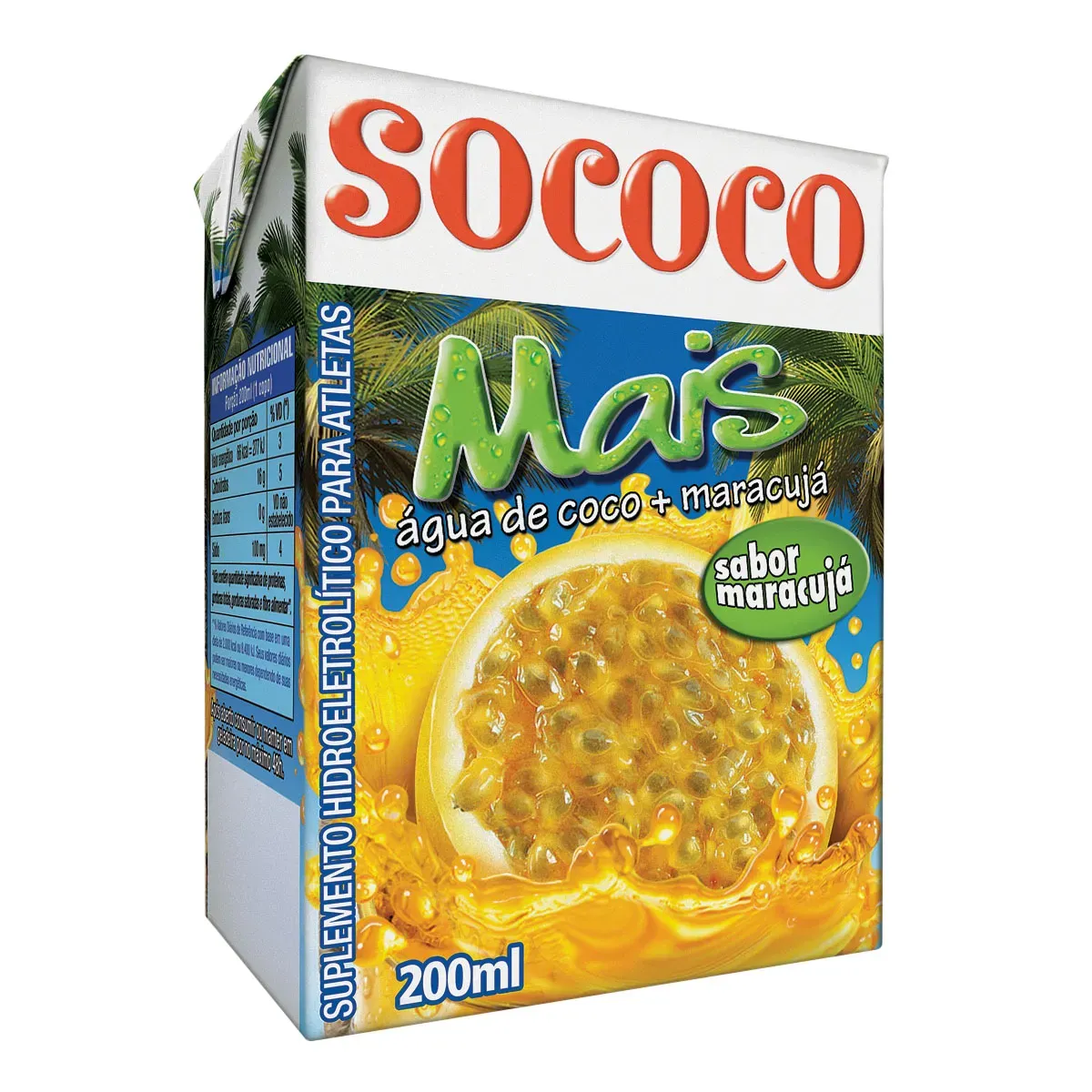 Água de Coco Maracujá Sococo Mais 200ML