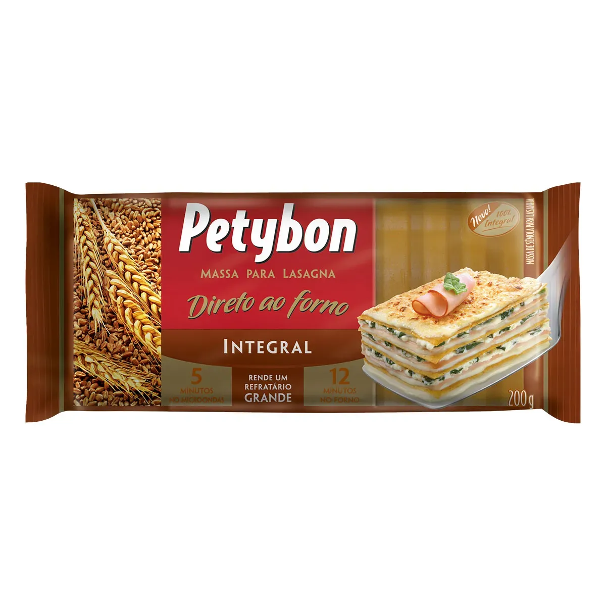 Massa para Lasanha Integral Petybon 200G