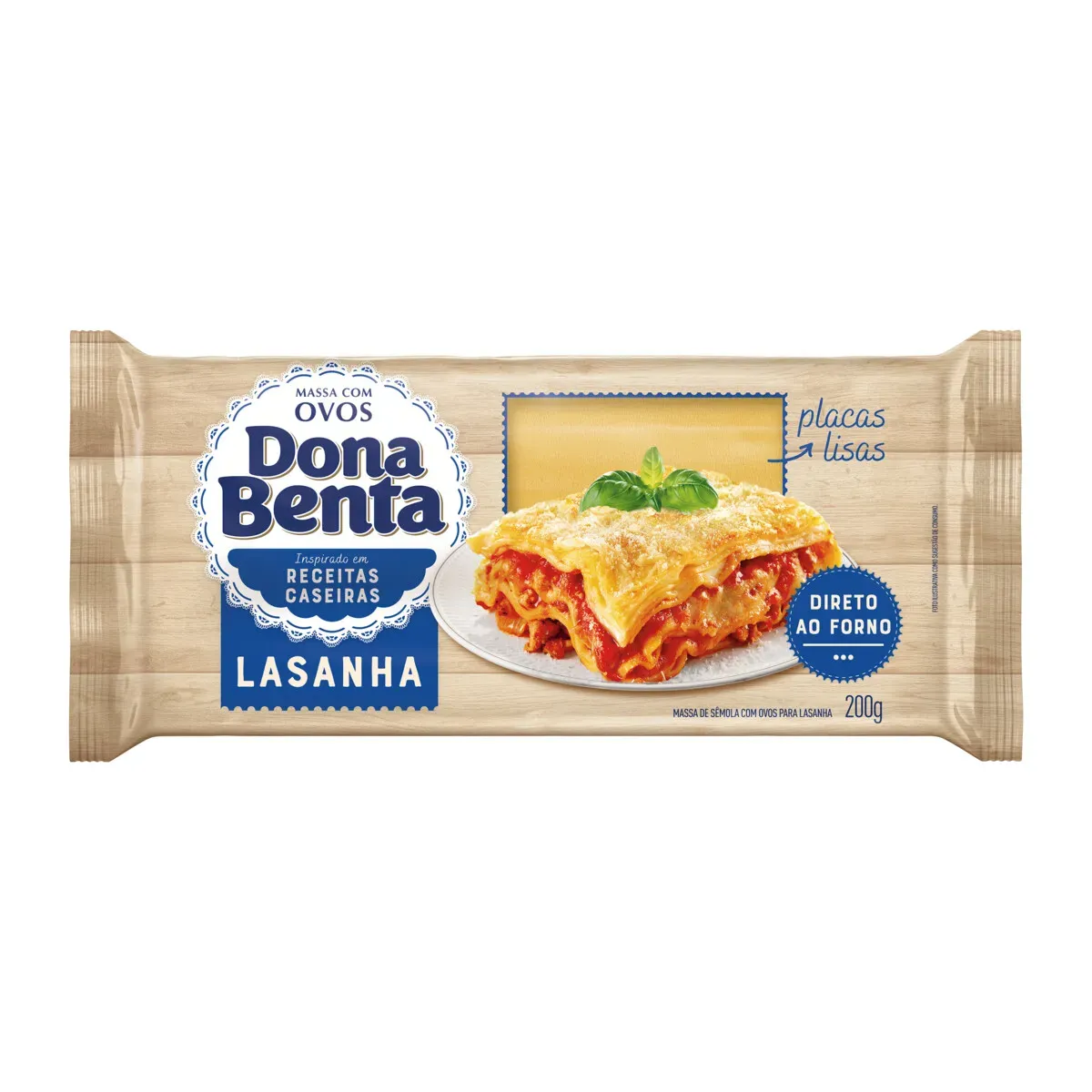 Massa Sêmola Ovos Lasanha Dona Benta 200G