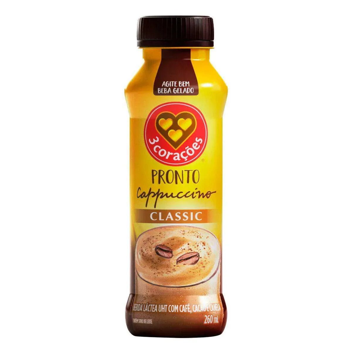 Bebida Láctea Cappuccino Café 3 Corações 260ML