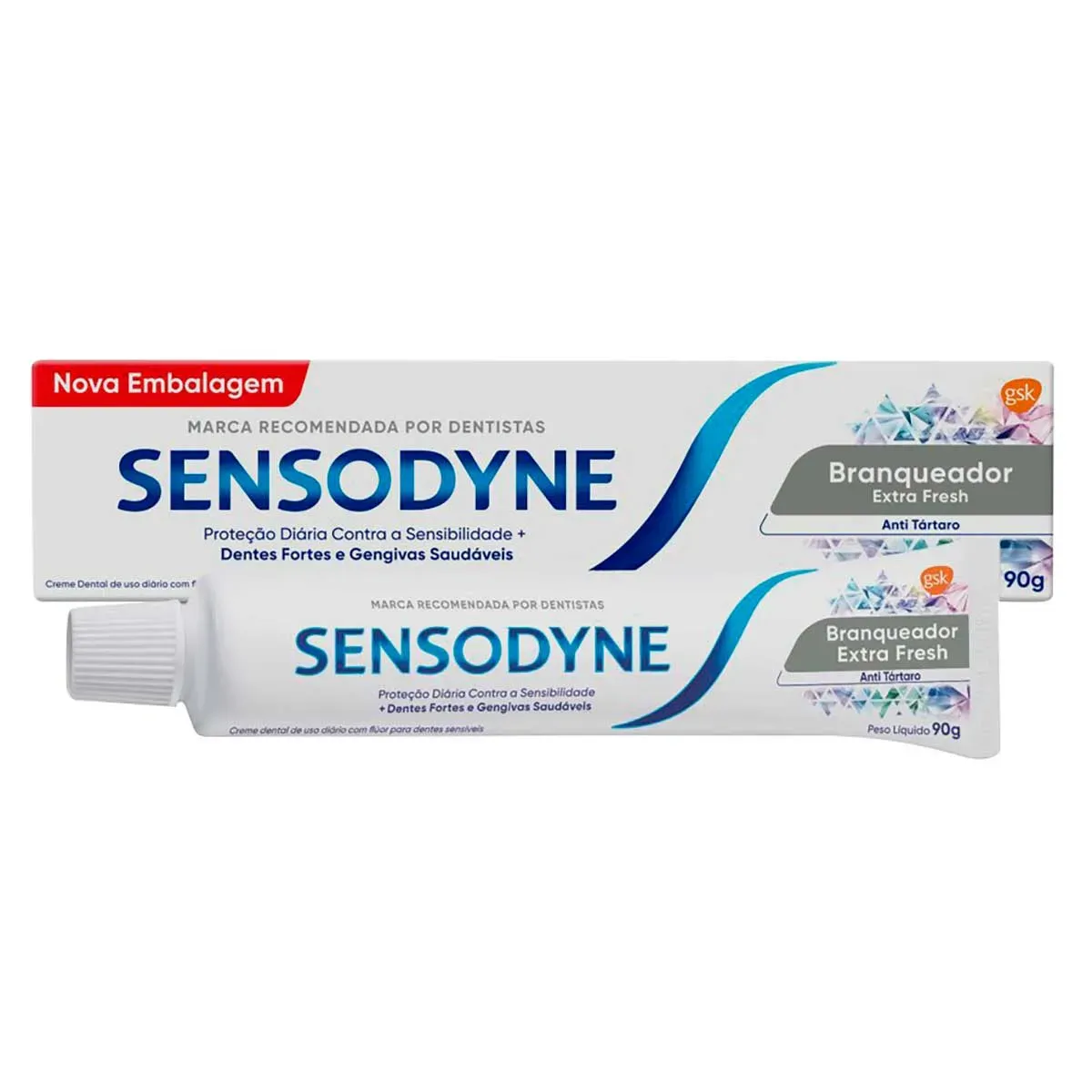 Branqueador Extra Fresh Creme Dental Sensodyne 90G