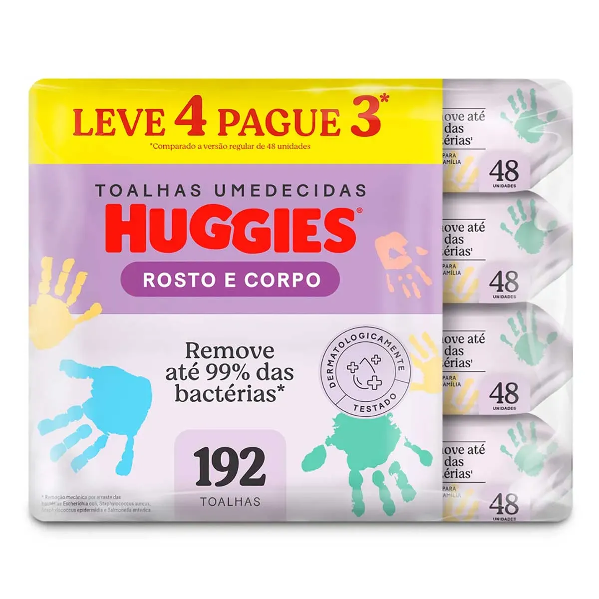 Lenços Umedecidos Rosto Corpo Limpeza Huggies 48UN