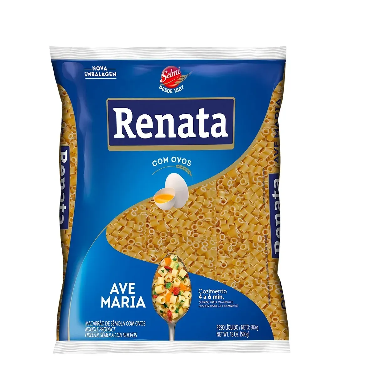 Macarrão Ave Maria com Ovos Renata 500G