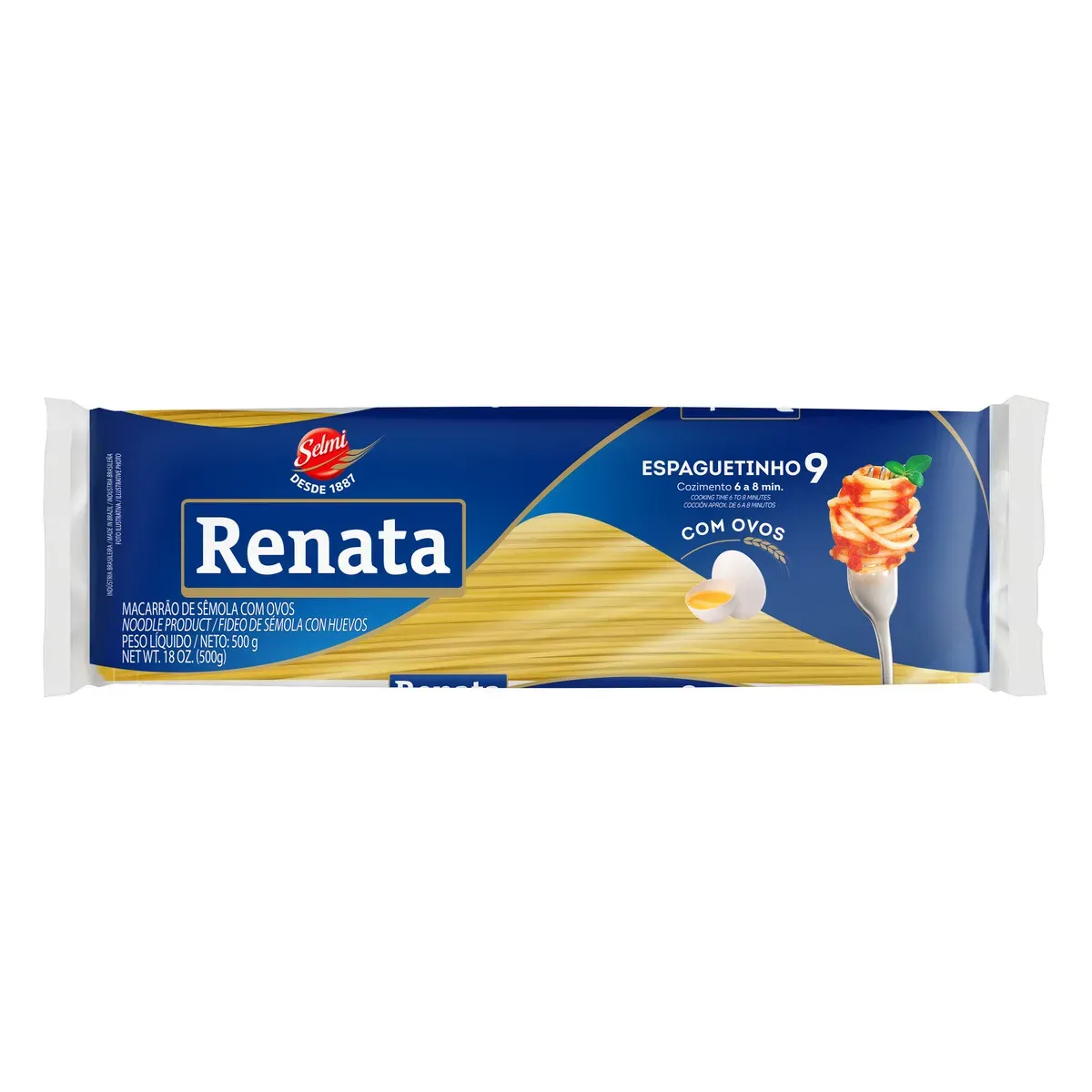 Macarrão Espaguete com Ovos Nº 9 Renata 500G