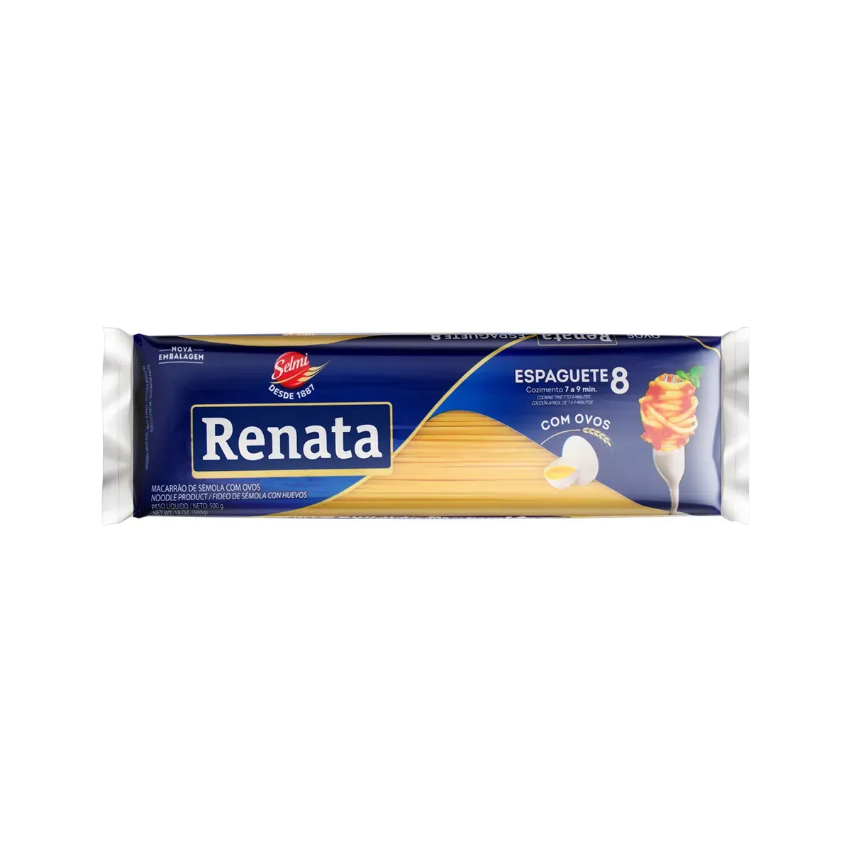 Macarrão Espaguete com Ovos Nº 8 Renata 500G