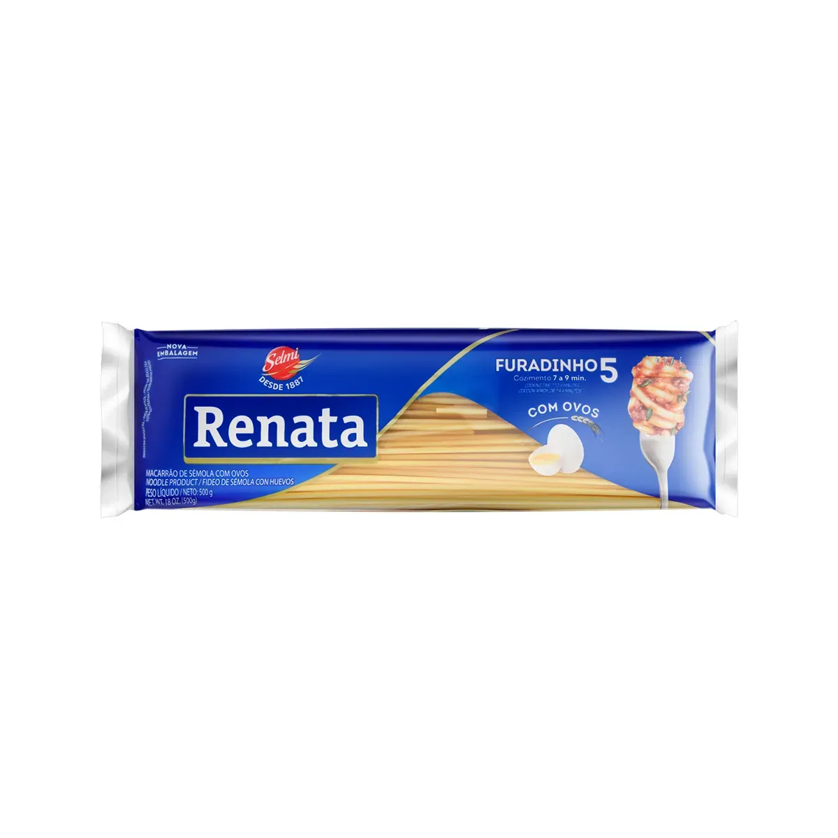 Macarrão Furadinho com Ovos Nº 5 Renata 500G
