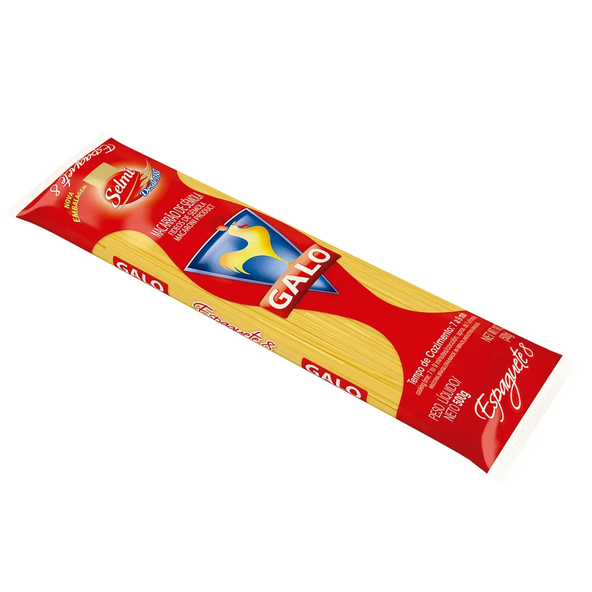 Macarrão Espaguete de Sêmola Nº 8 Galo 500G