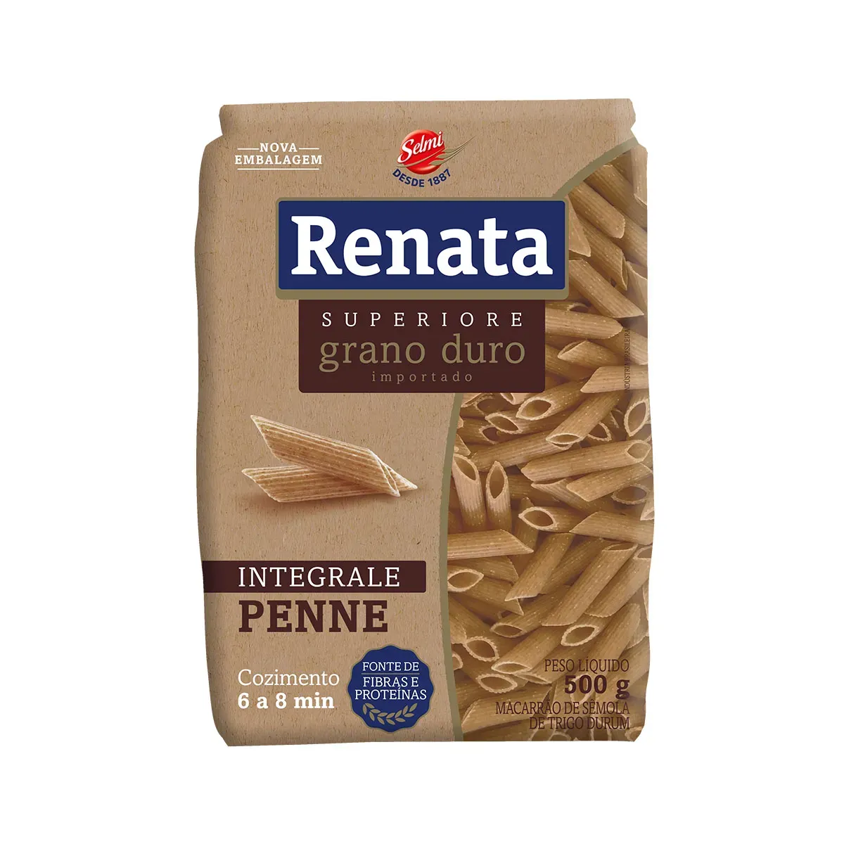 Macarrão Penne Integral Grano Duro Renata 500G