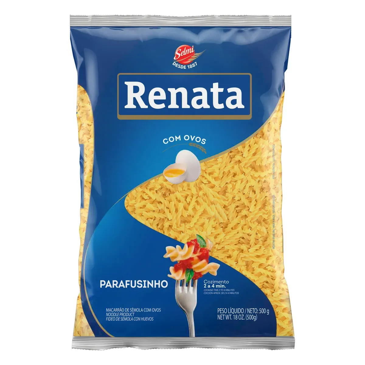 Macarrão Sêmola Ovos Parafusinho Renata 500G