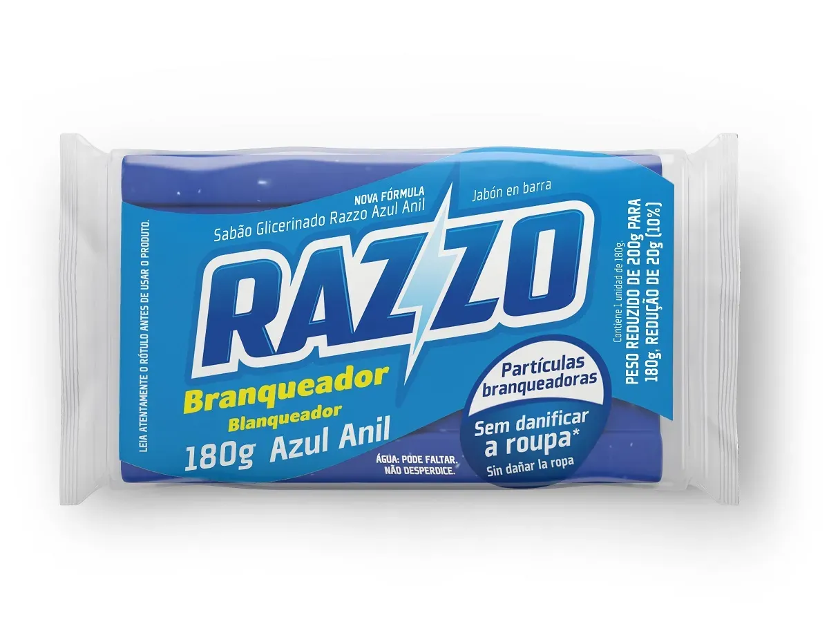 Sabão Barra Razzo Azul Anil Unitário 180G