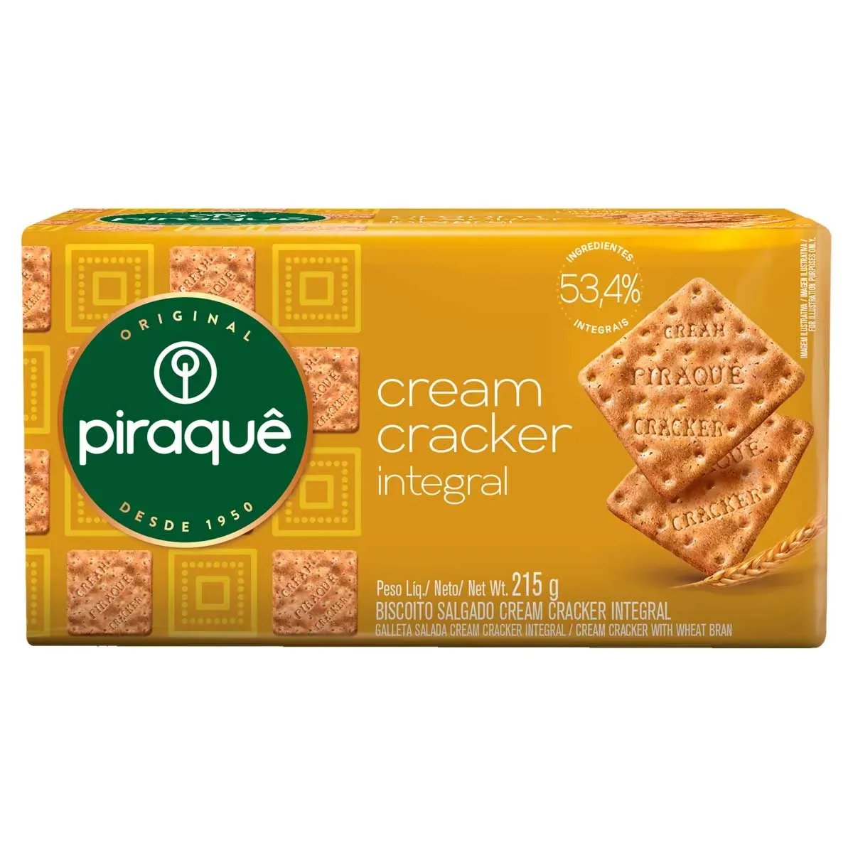 Biscoito Salgado Cream Cracker Piraquê 215G