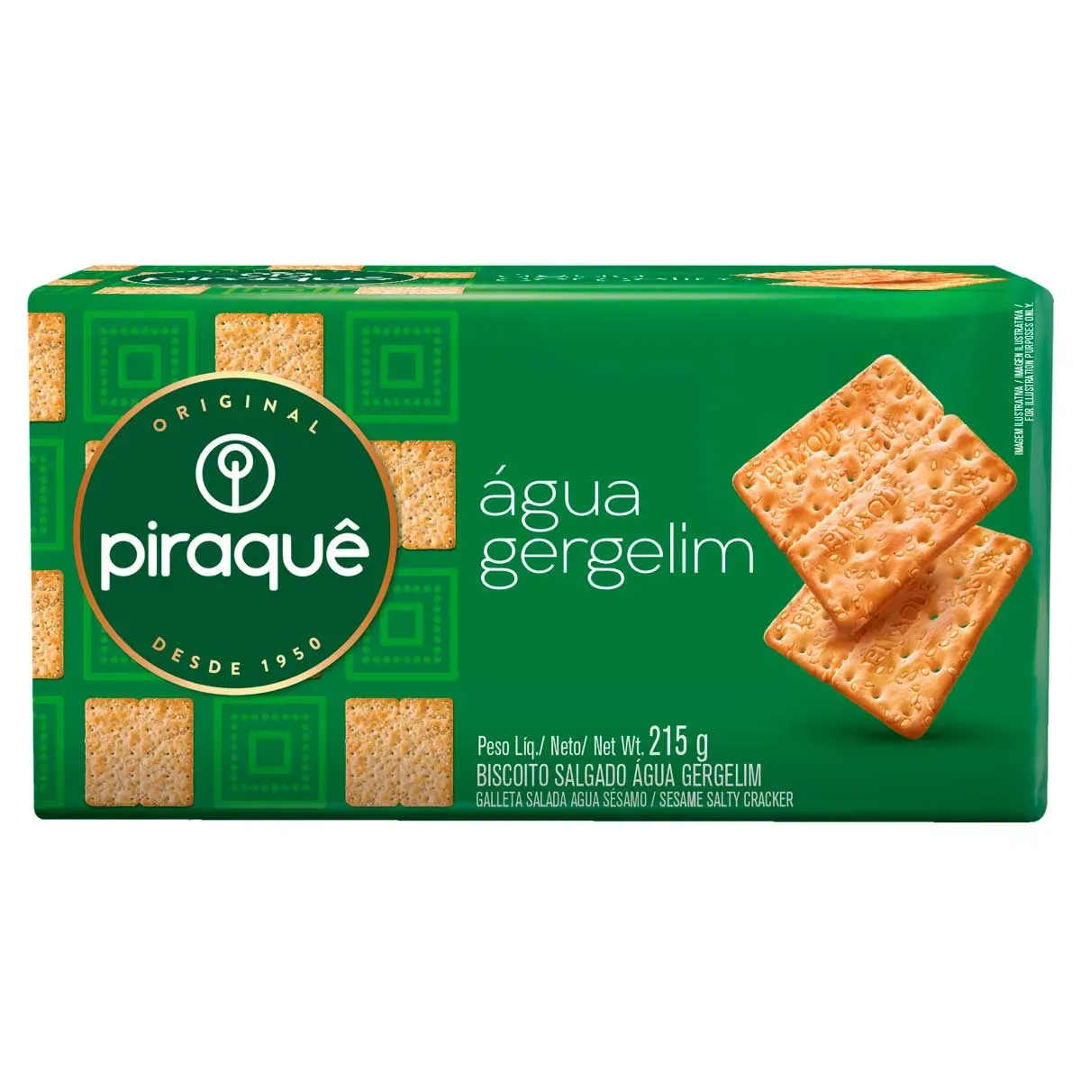Biscoito Água com Gergelim Piraquê 215G