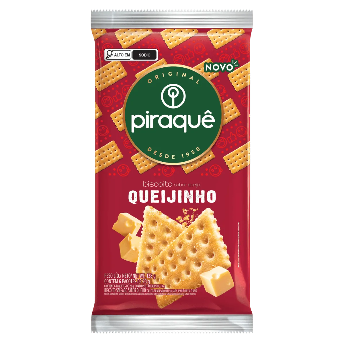 Biscoito Queijinho Piraquê 138G 6UN
