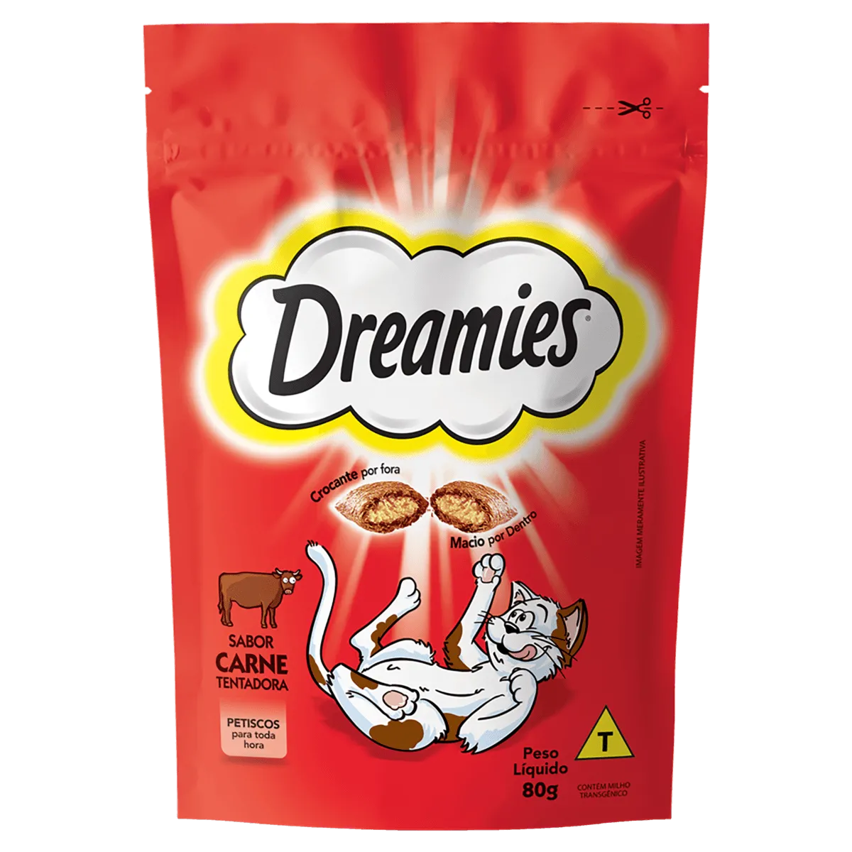 Petisco Dreamies Tentadora Carne 80G