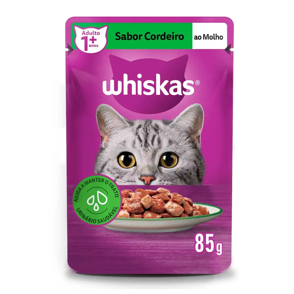 Ração Úmida Cordeiro ao Molho Whiskas 85G