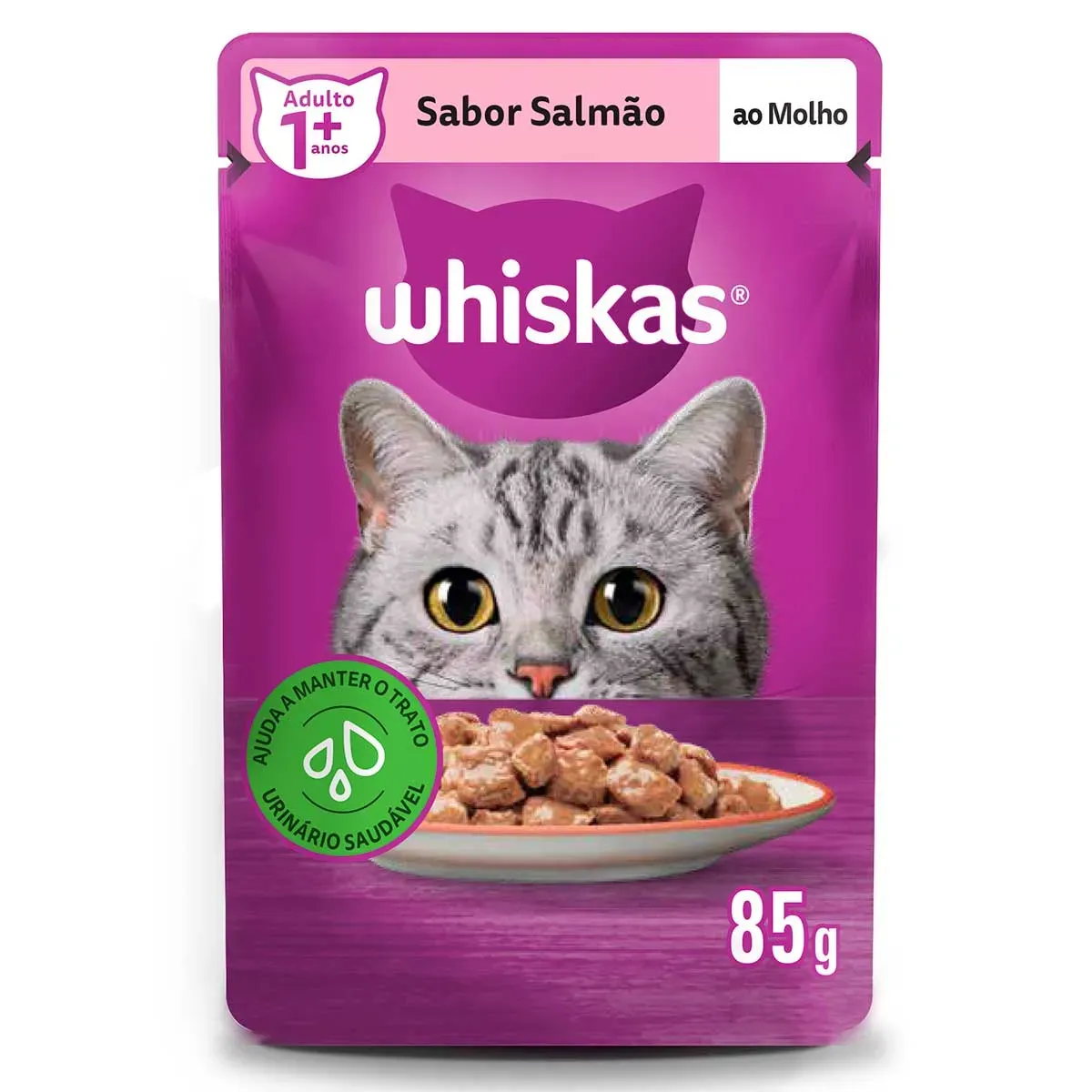 Ração Úmida Salmão ao Molho Whiskas 85G