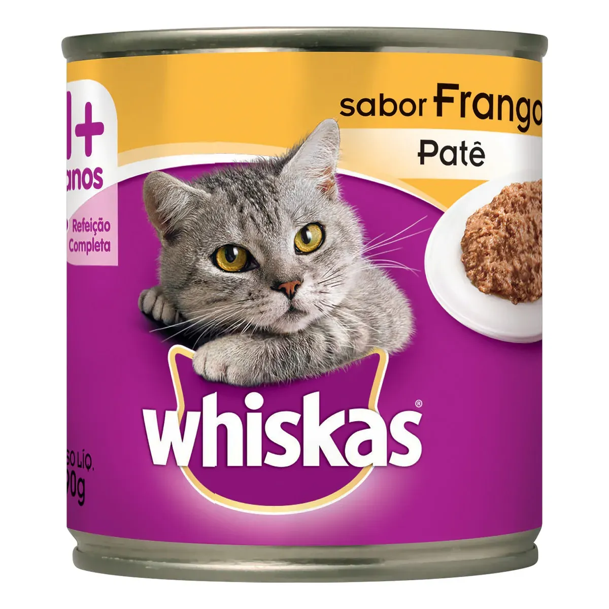 Ração Úmida Patê de Frango Whiskas 290G