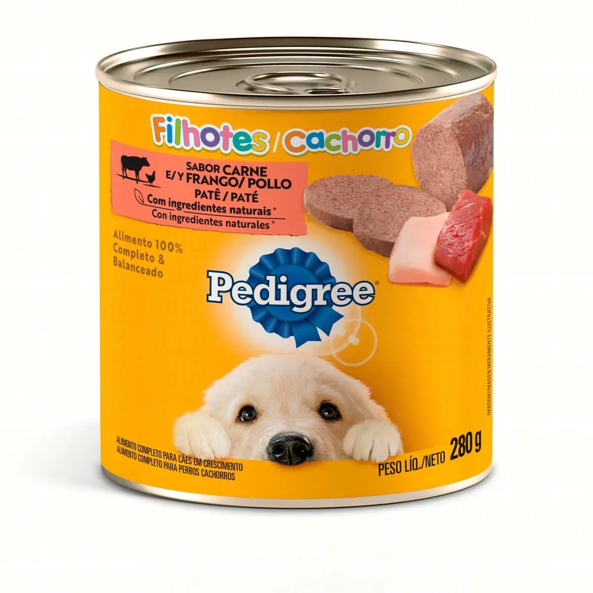 Ração Úmida Patê Carne Frango Cães Pedigree 280G