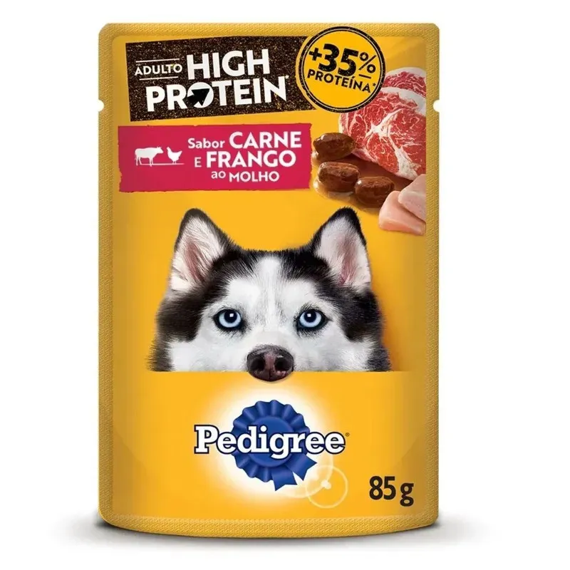 Cão High Protein Carne Frango Molho Pedigree 85G