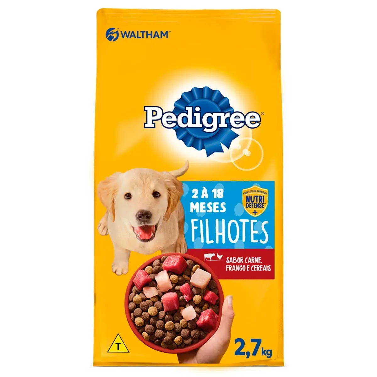 Ração Dry Filhote Carne, Frango Pedigree 2,700KG
