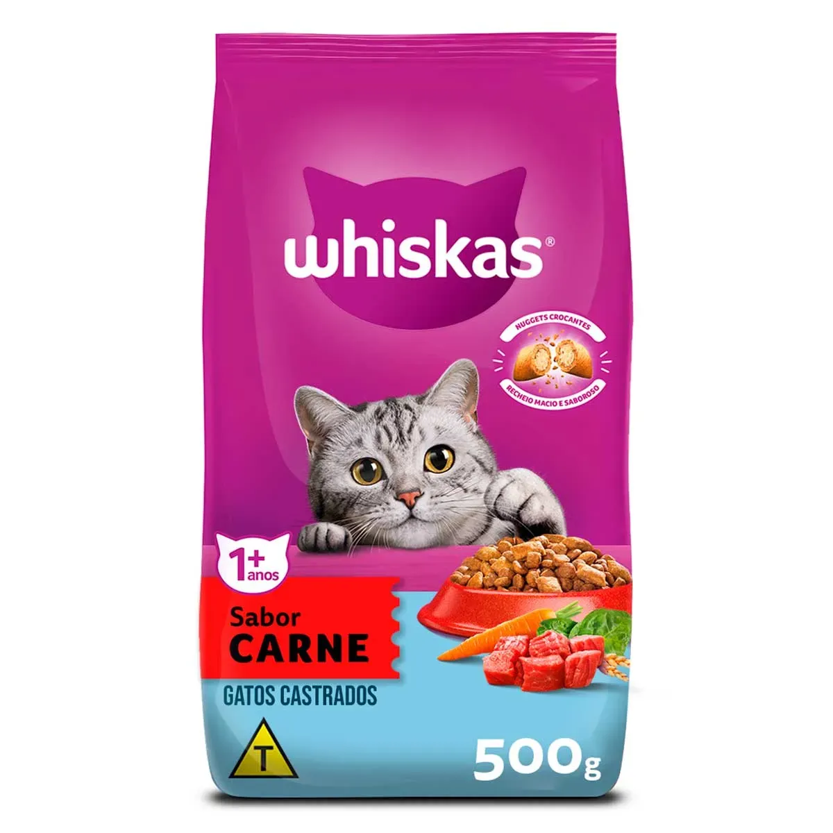 Ração Carne Castrados Whiskas 500G