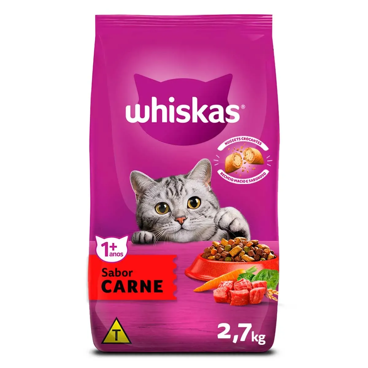 Ração Whiskas Carne 2,7KG