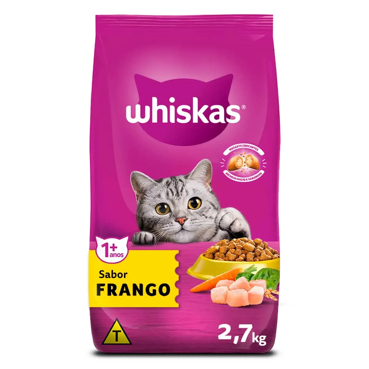 Ração Whiskas Frango 2,7KG
