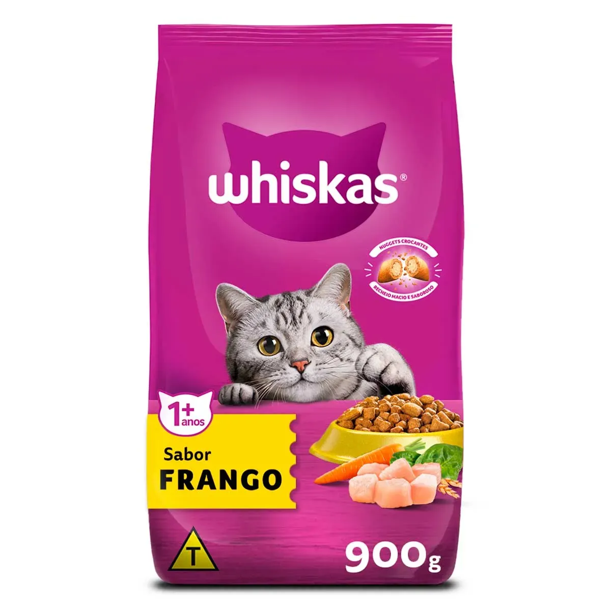 Ração Whiskas Frango 900G