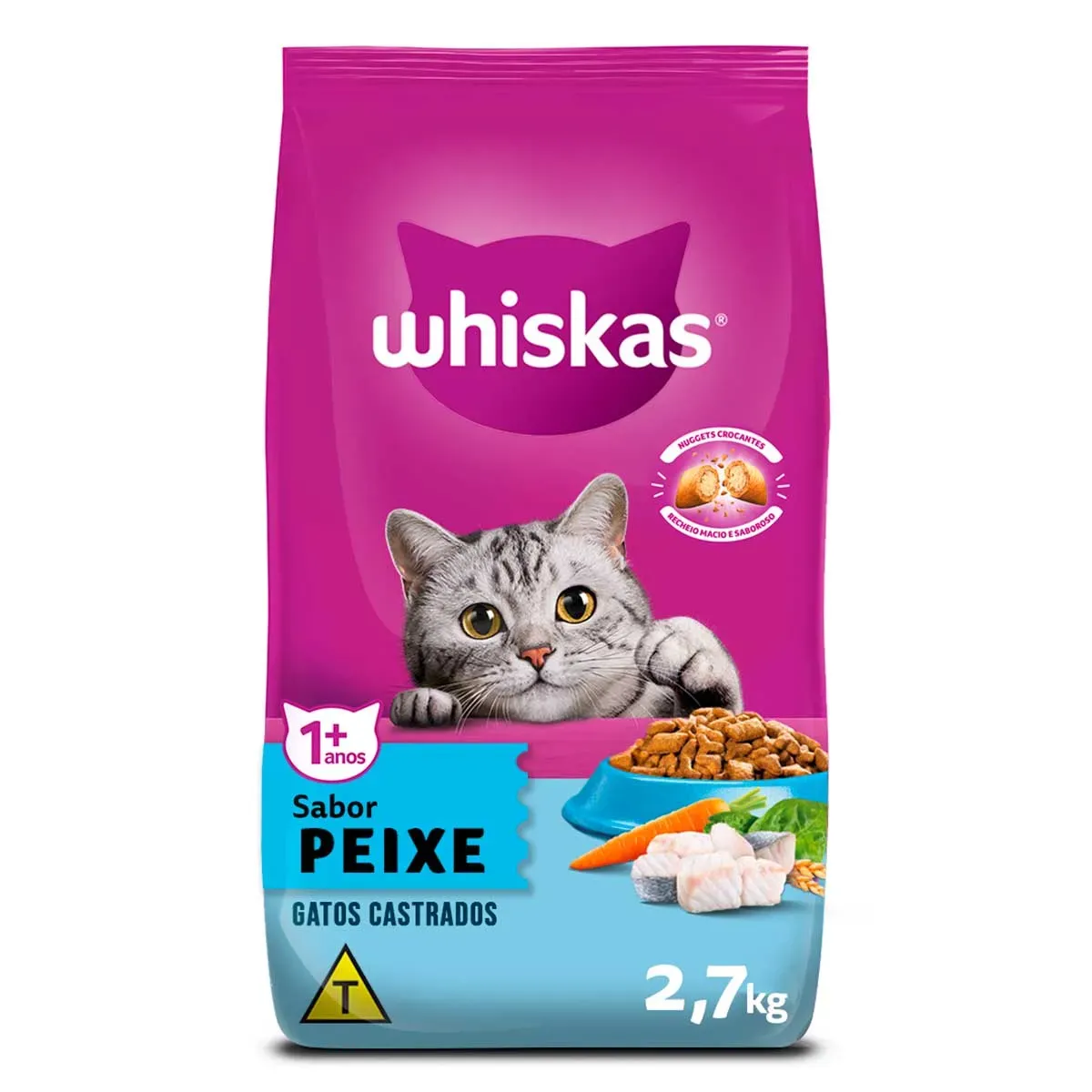 Ração Peixe para Gatos Castrados com Whiskas 2,7KG