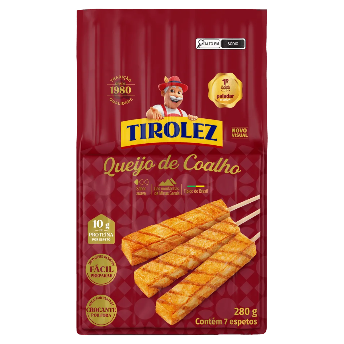 Queijo Coalho em Espeto Tirolez 280G 7UN