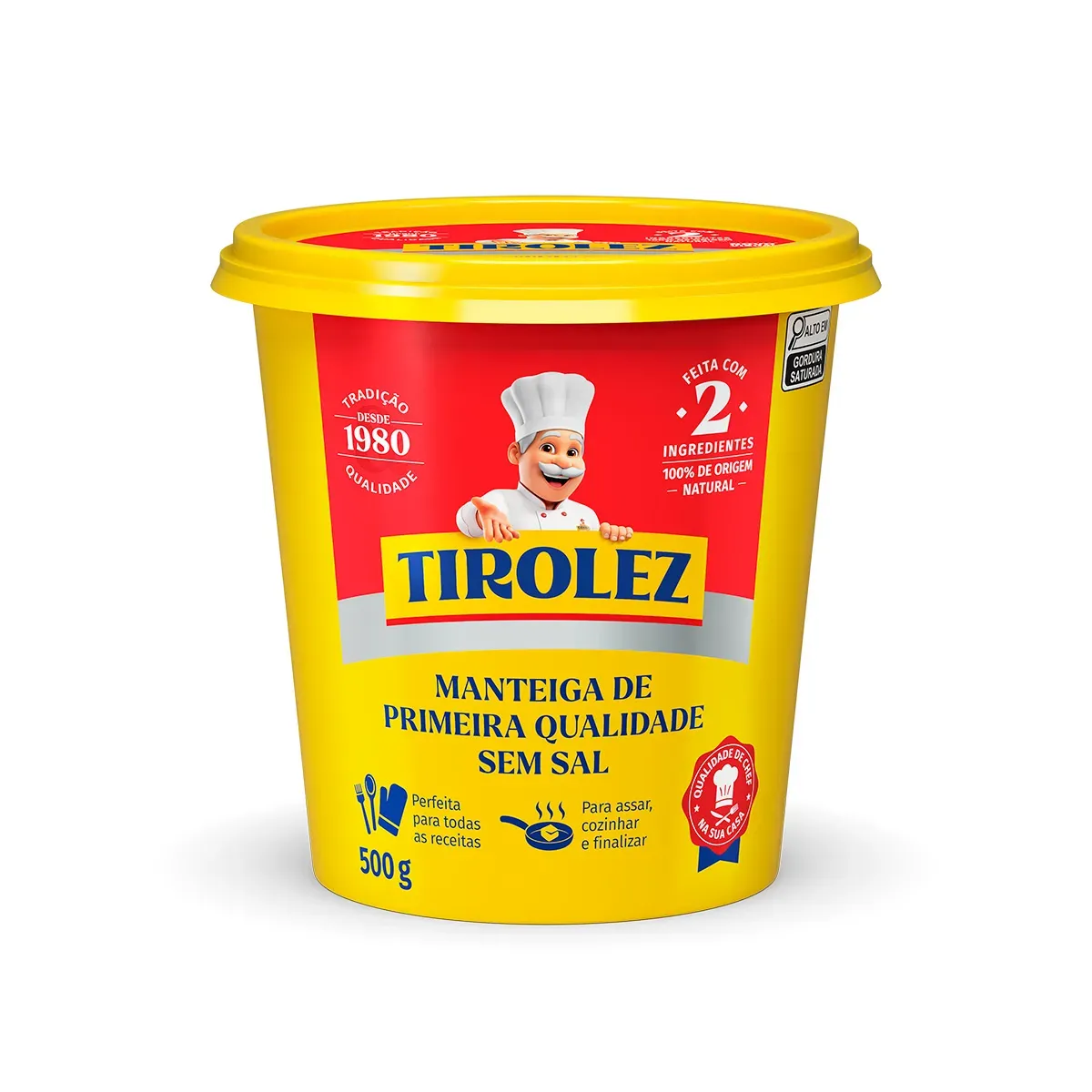 Manteiga sem Sal Tirolez 500G