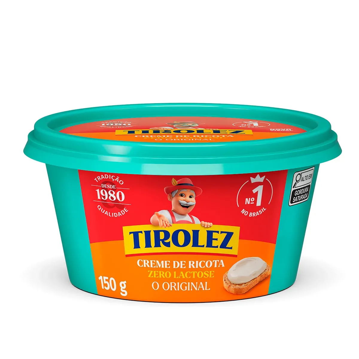 Creme de Queijo Ricota Zero Lactose Tirolez 150G