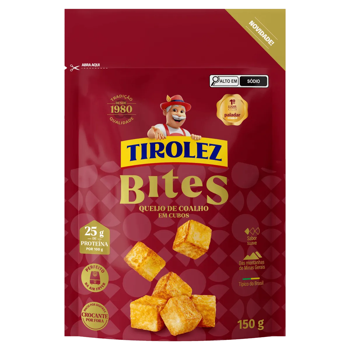 Queijo Coalho em Cubos Bites Tirolez 150G