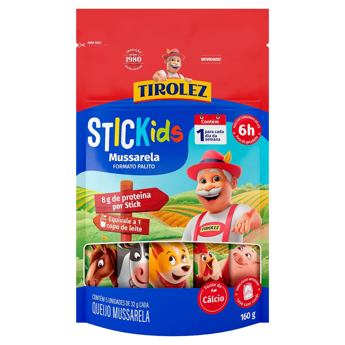 Queijo Mussarela Stick Tirolez 160G